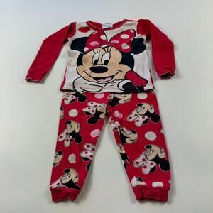 Disney Minnie Mouse Baby Girls 2-Piece Shirt & Pants Pajama Set Size 12 Months